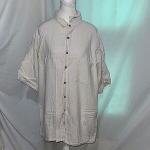 Casual white gauzy all impact Button-Up Shirt size xxl made in USA